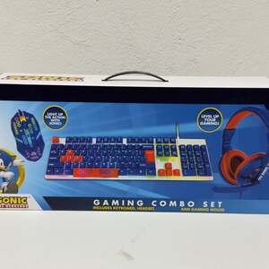 Sonic The Hedgehog Gaming Combo Set with Keyboard, Headset, & Mouse